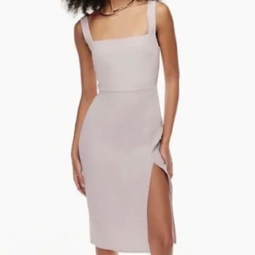 Aritzia 90’s Slit Midi Dress | Gull Grey | Never Worn w/ Tags 🏷️